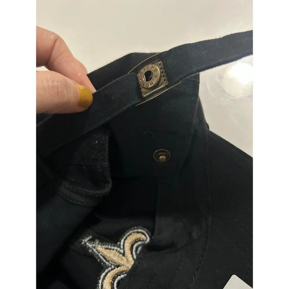New Orleans Saints Black with embroidered gold logo hat cap - Picture 6 of 6